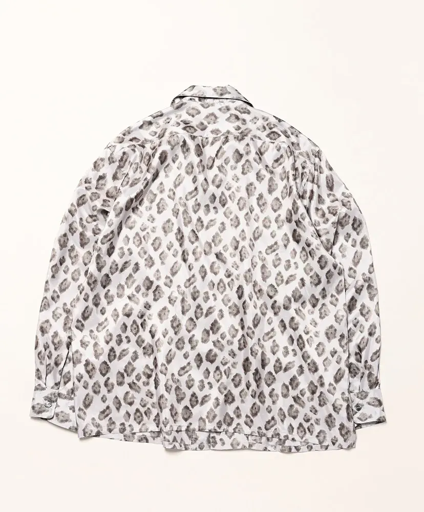 Open Collar Shirts L/S - Leopard Print