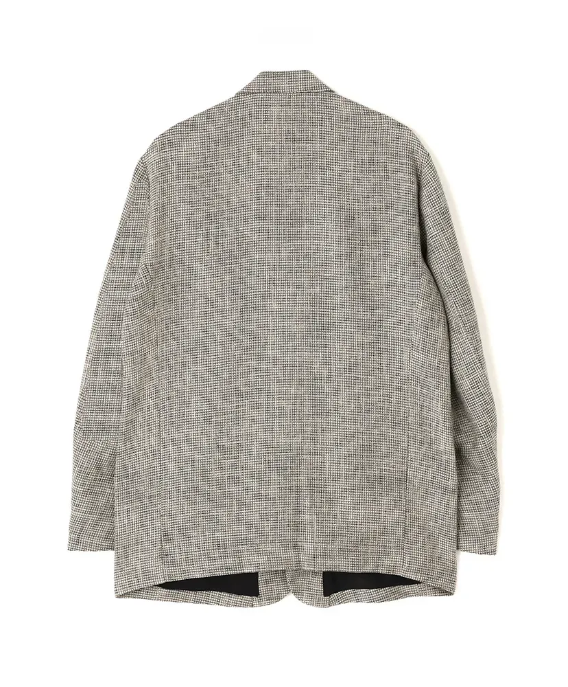 5B Loose Tailored Jacket‐Heather Linen/Nylon*Wool Crepe‐