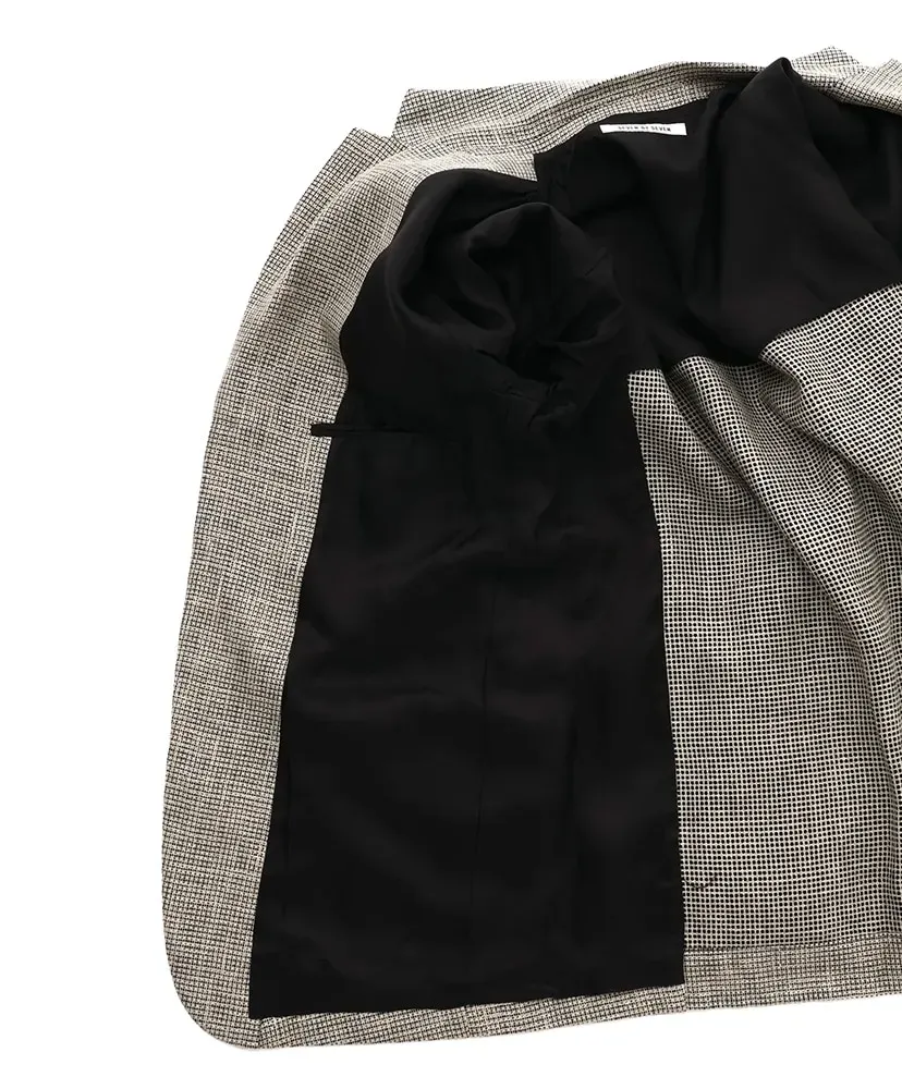 5B Loose Tailored Jacket‐Heather Linen/Nylon*Wool Crepe‐