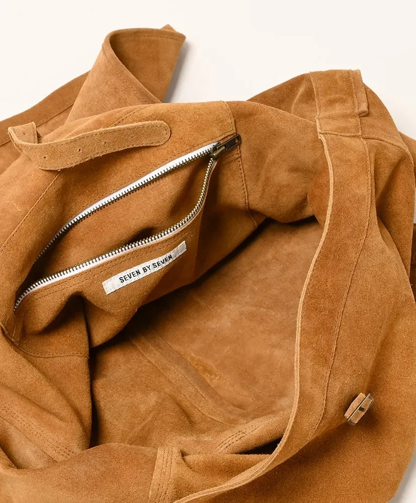 Leather Shoulder Bag - Cow Split Leather