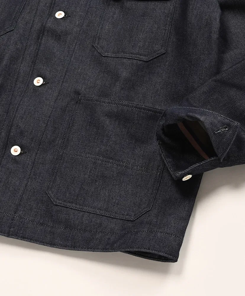 Cashmere Denim Railroad Chore Jacket