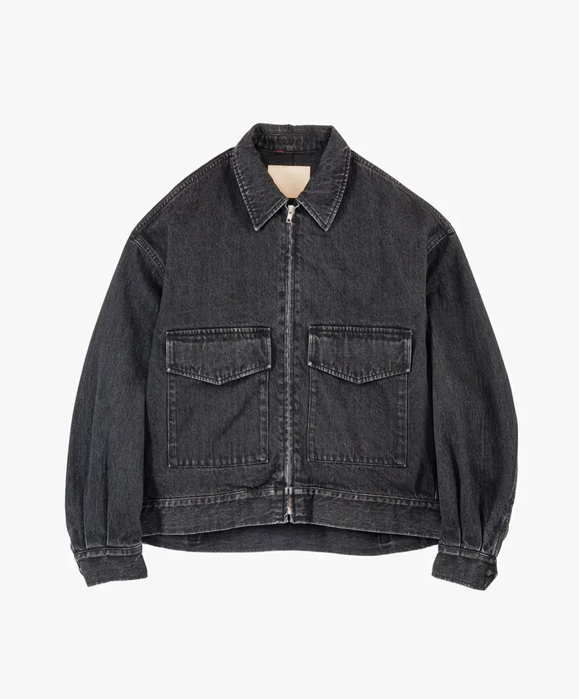 Selvage Denim Zip Jacket -Dark Fade-