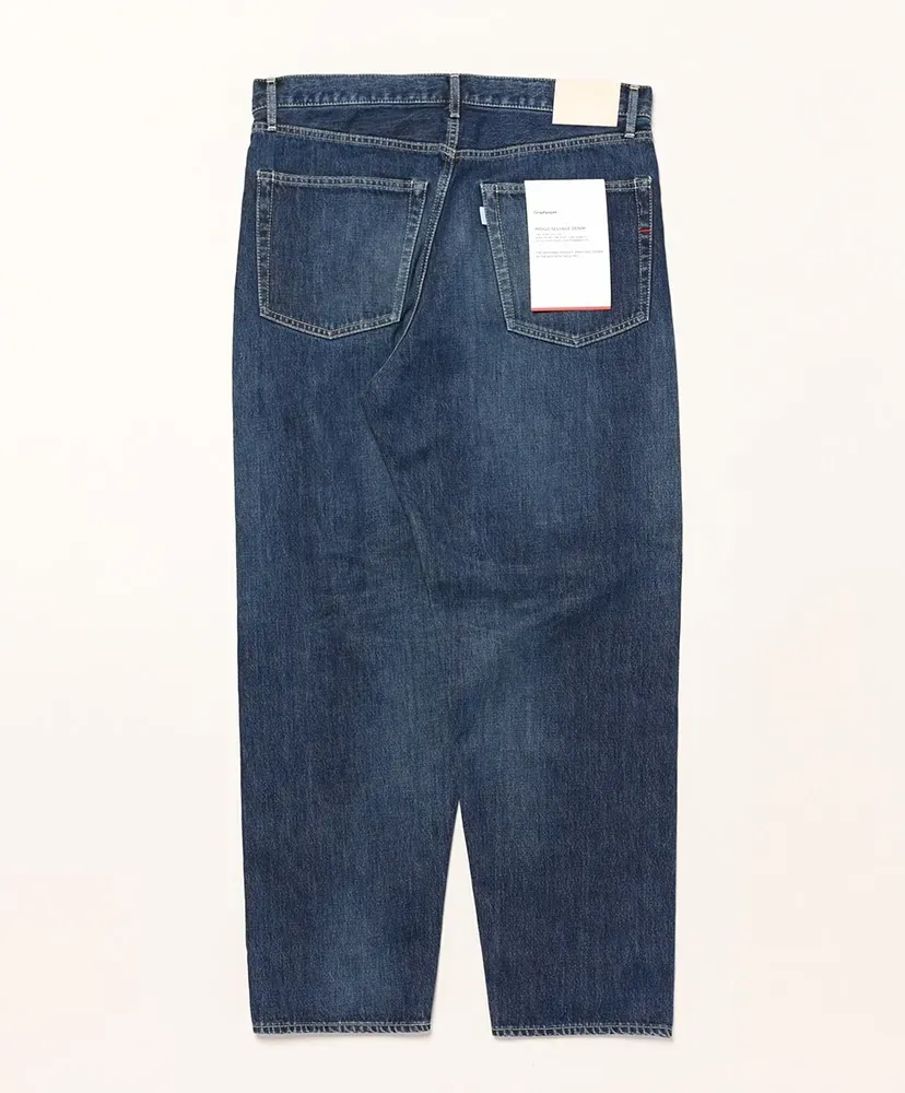 Selvage Denim Five Pocket Tapered Pants - Dark Fade-
