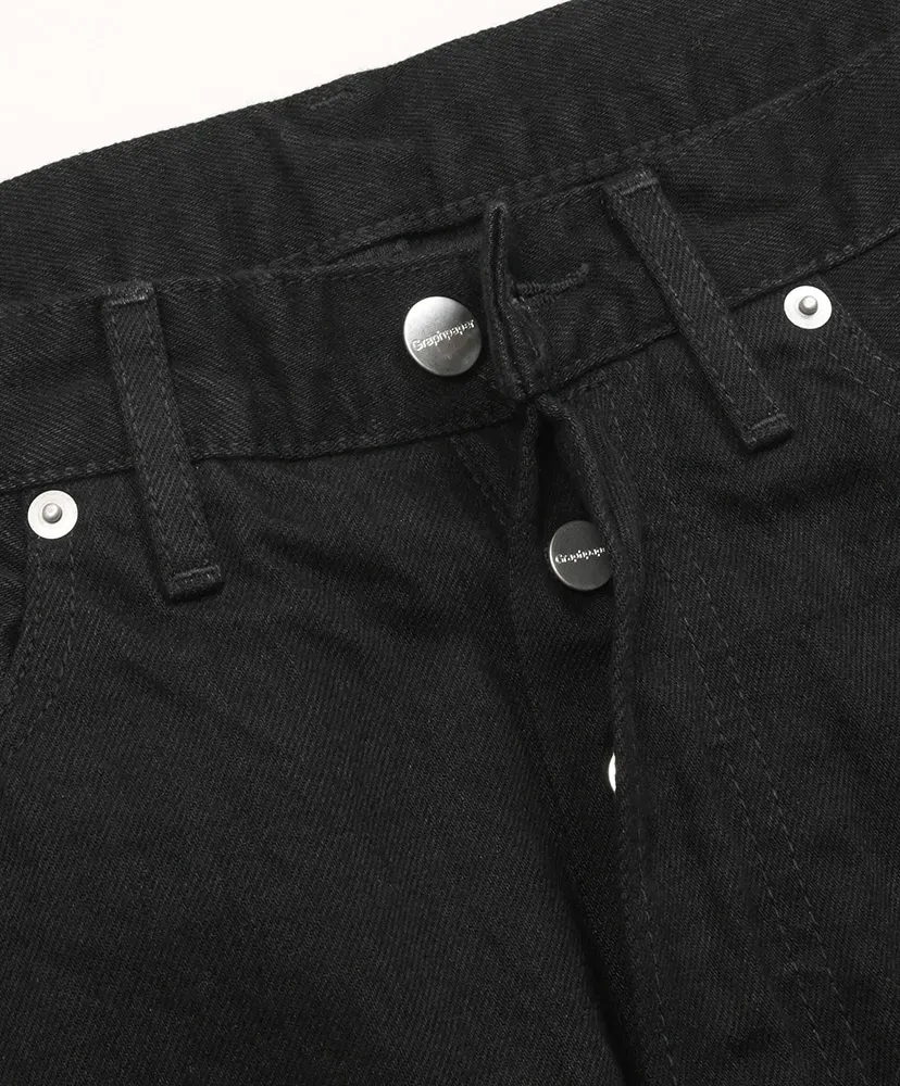 Selvage Denim Five Pocket Wide Straight Pants