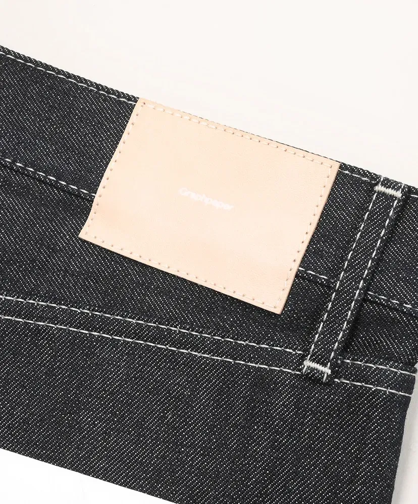Selvage Denim Five Pocket Wide Straight Pants