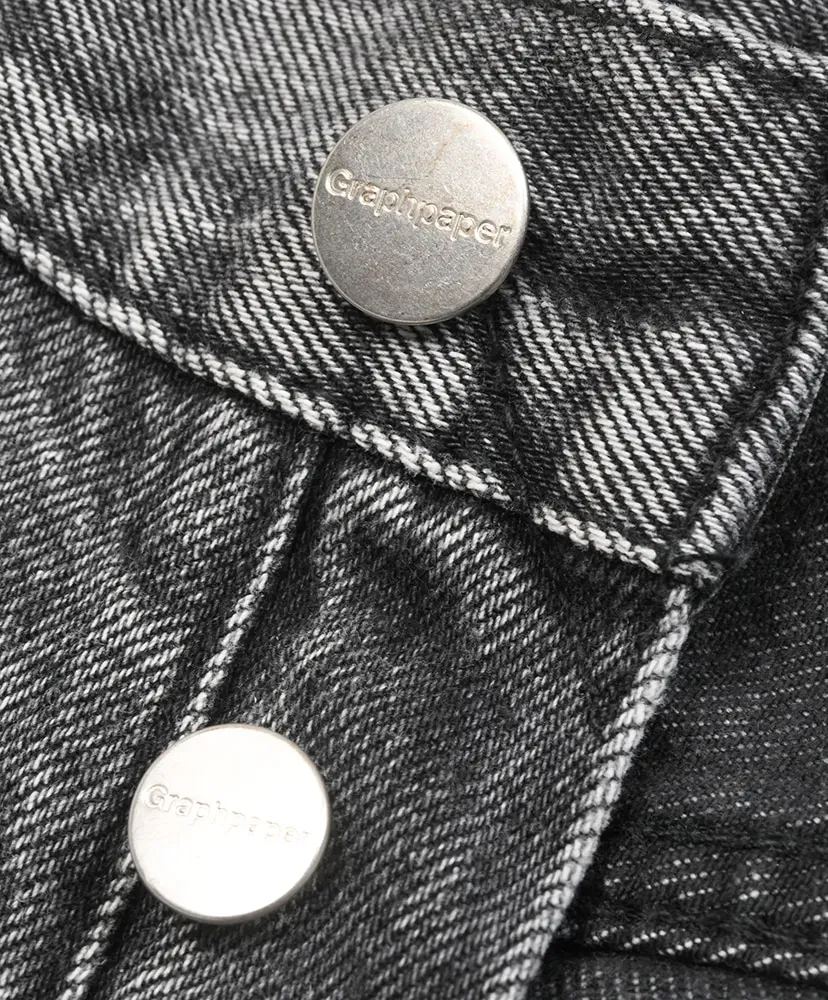 Selvage Denim Five Pocket Wide Straight Pants -Light Fade-
