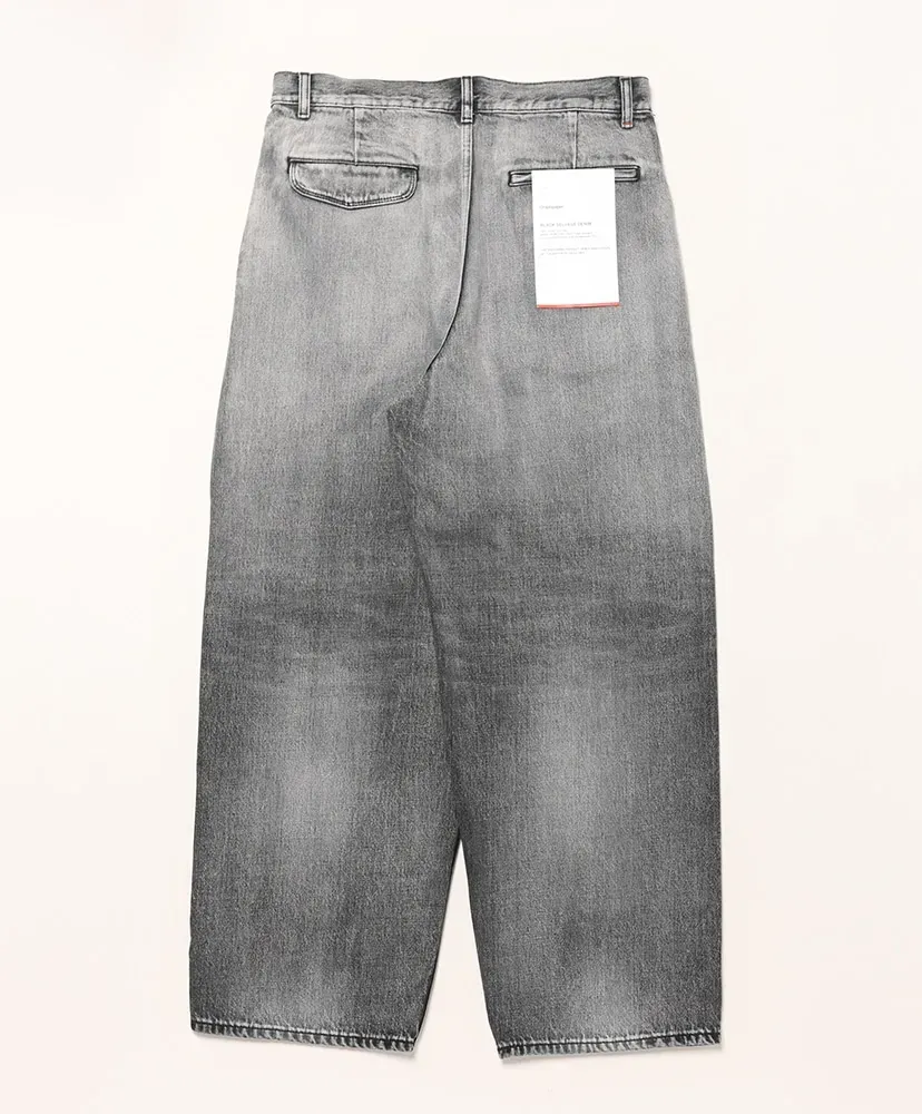 Selvage Denim Two Tuck Pants-Light Fade-