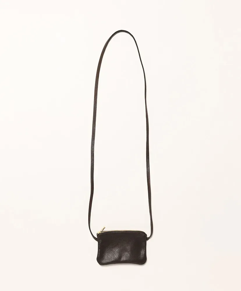 6 Inch Zippered Pouch With Leather Code