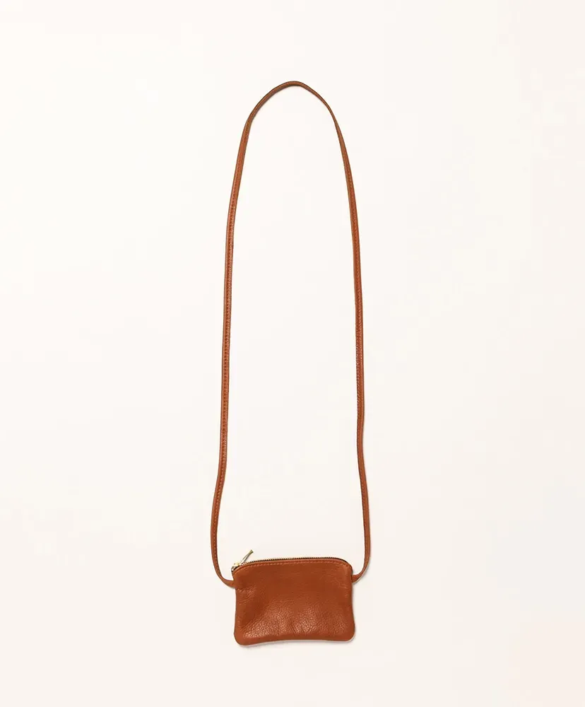 6 Inch Zippered Pouch With Leather Code