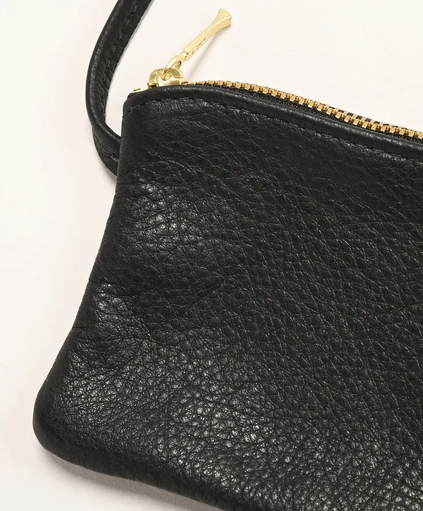 6 Inch Zippered Pouch With Leather Code