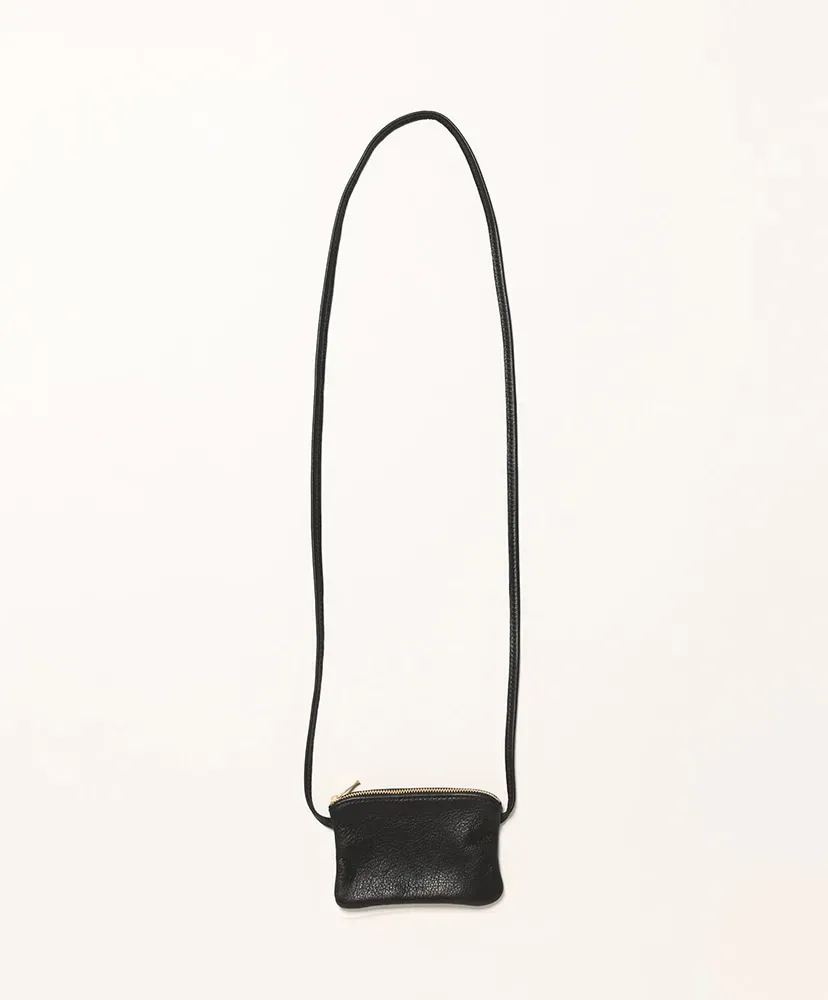 6 Inch Zippered Pouch With Leather Code