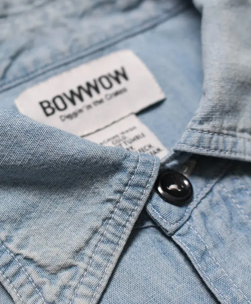 Paint Stained Chambray Shirt,Vent Holes