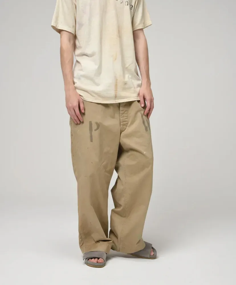 Pw 41 Khaki Trousers Aged