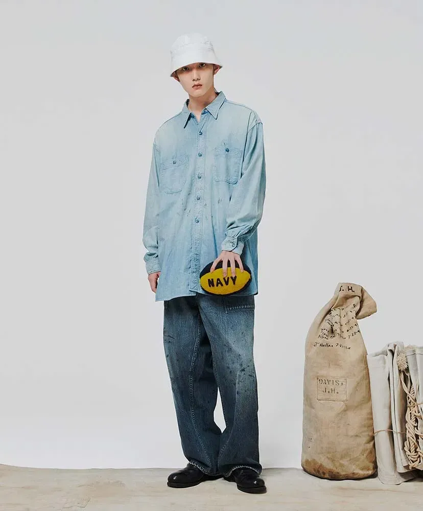 Sketch Zomboo Usn Chambray Shirt Aged