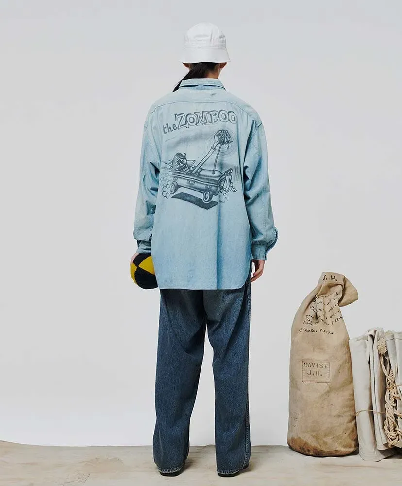 Sketch Zomboo Usn Chambray Shirt Aged