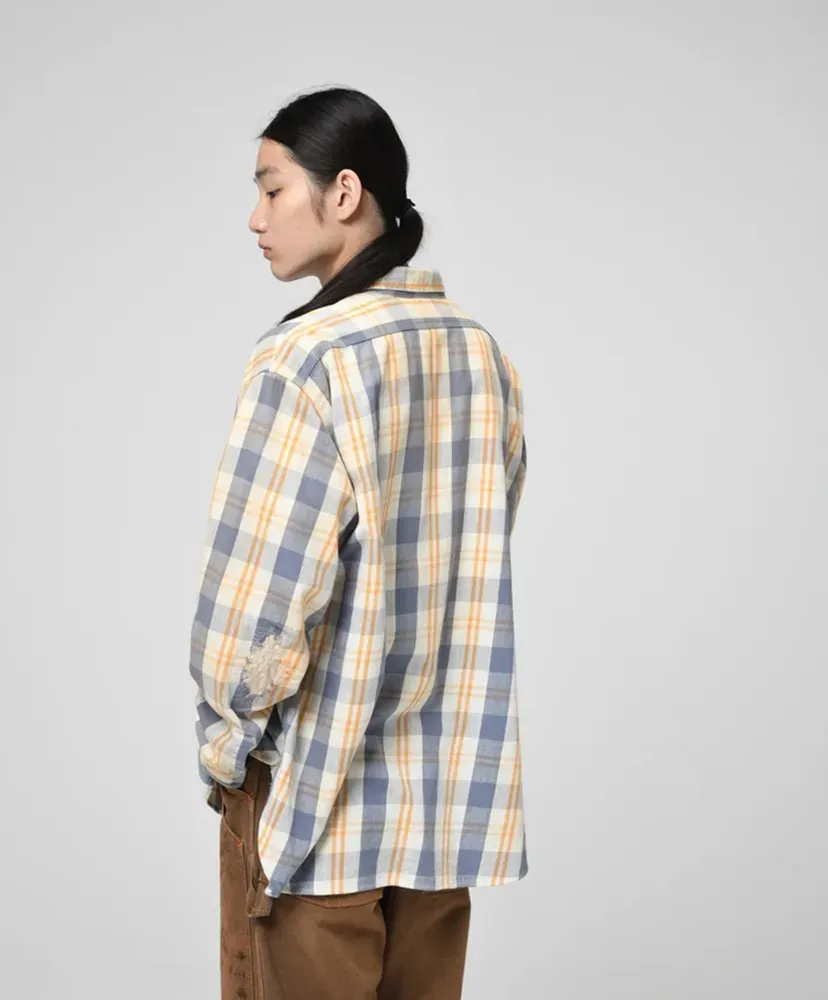 Unique Pocket Checked Flannel Shirt Aged