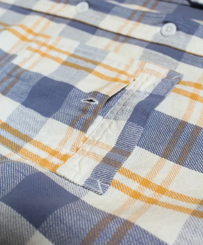 Unique Pocket Checked Flannel Shirt Aged
