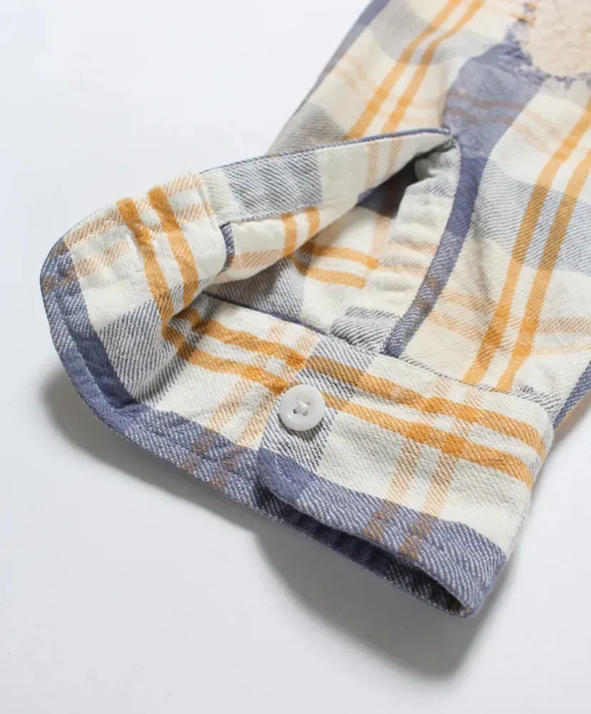 Unique Pocket Checked Flannel Shirt Aged