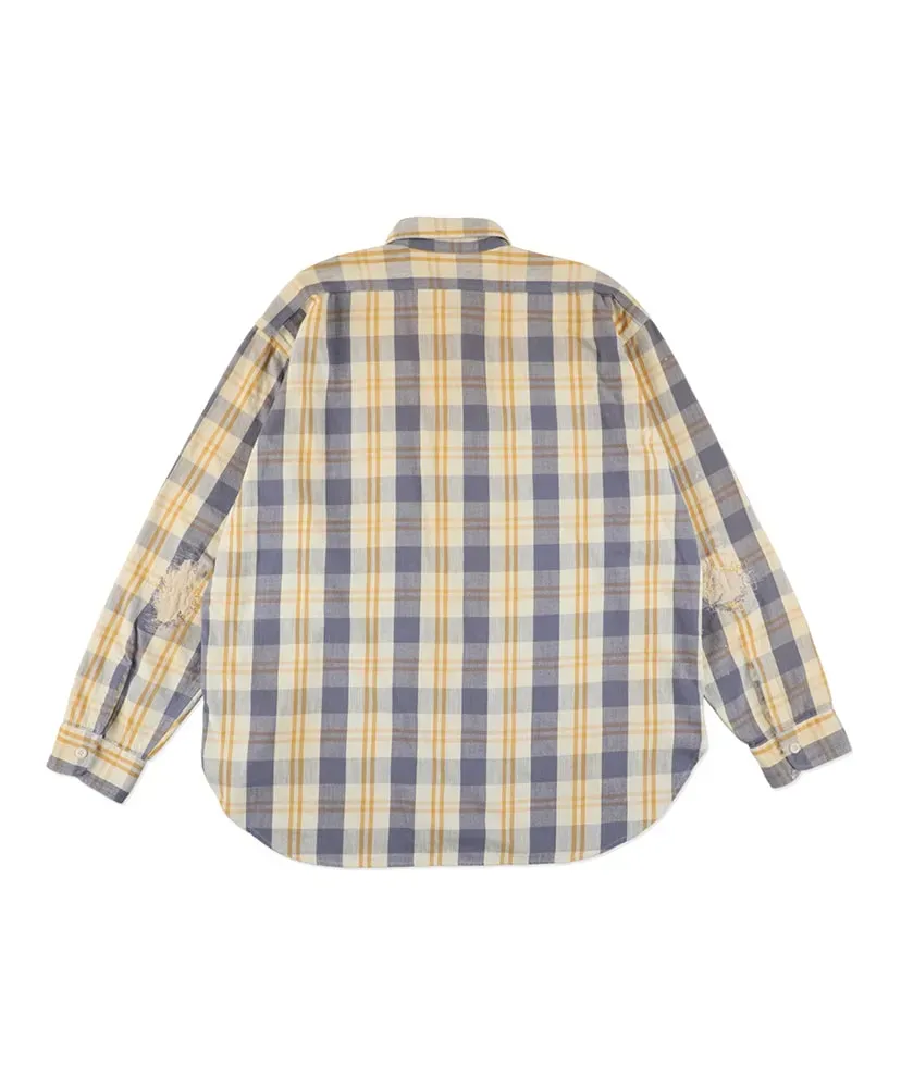 Unique Pocket Checked Flannel Shirt Aged