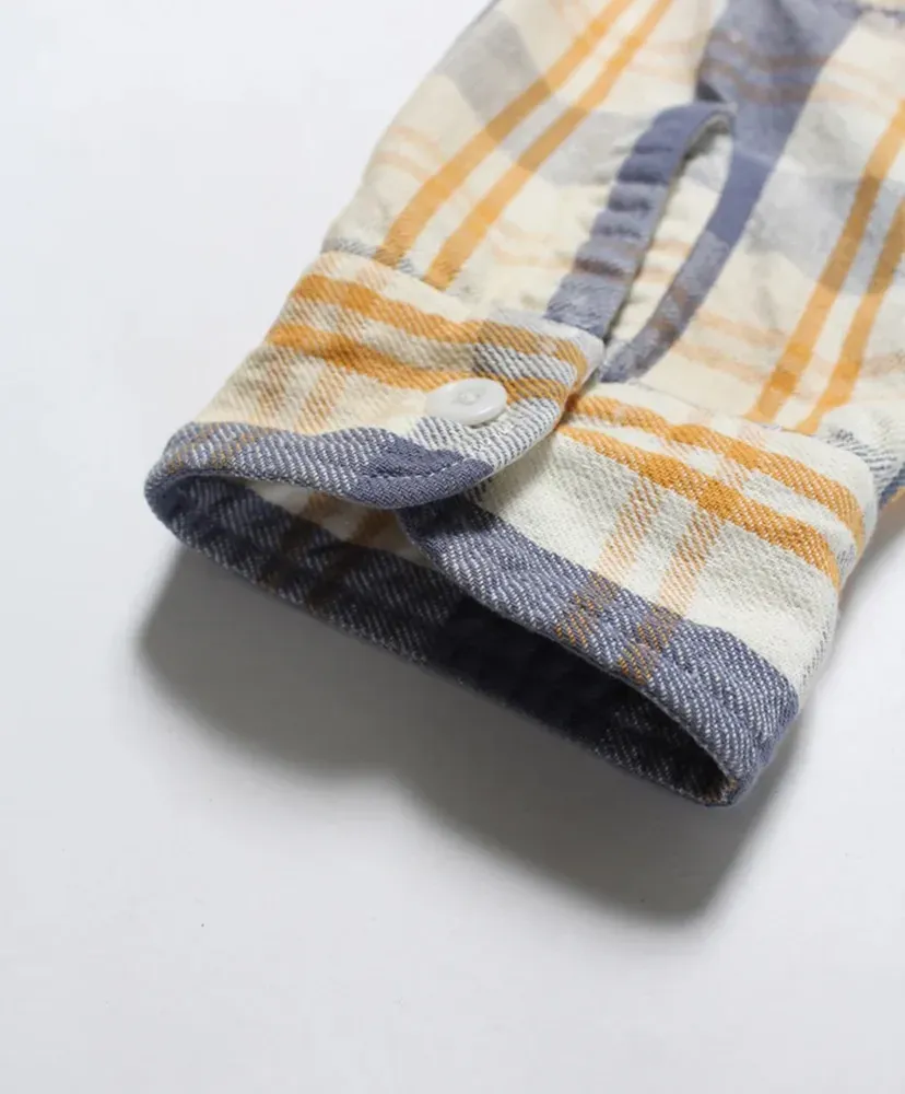 Unique Pocket Checked Flannel Shirt Aged