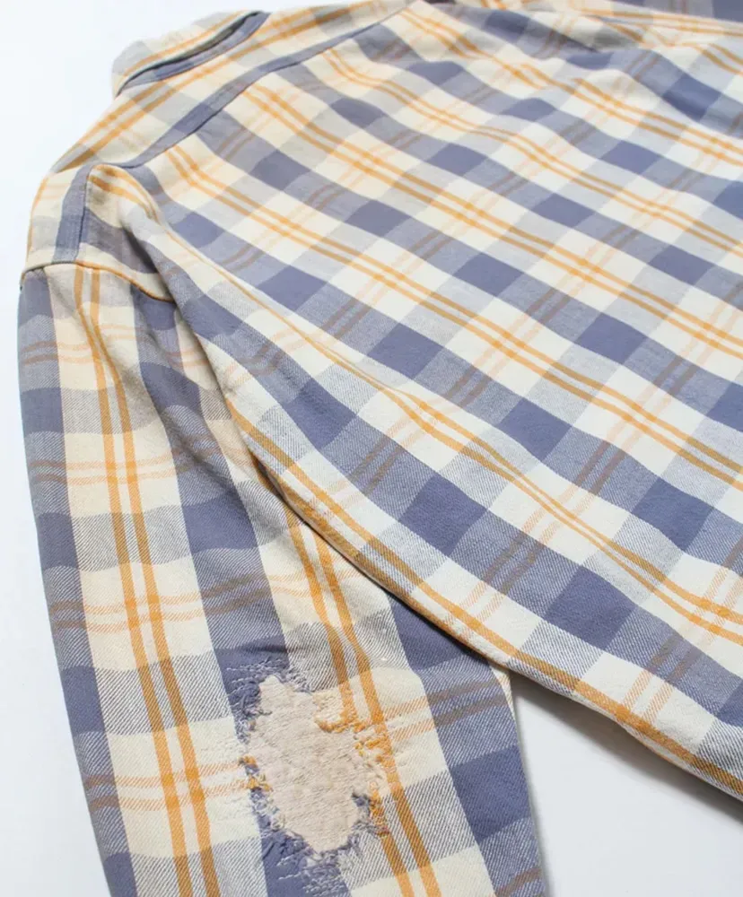 Unique Pocket Checked Flannel Shirt Aged