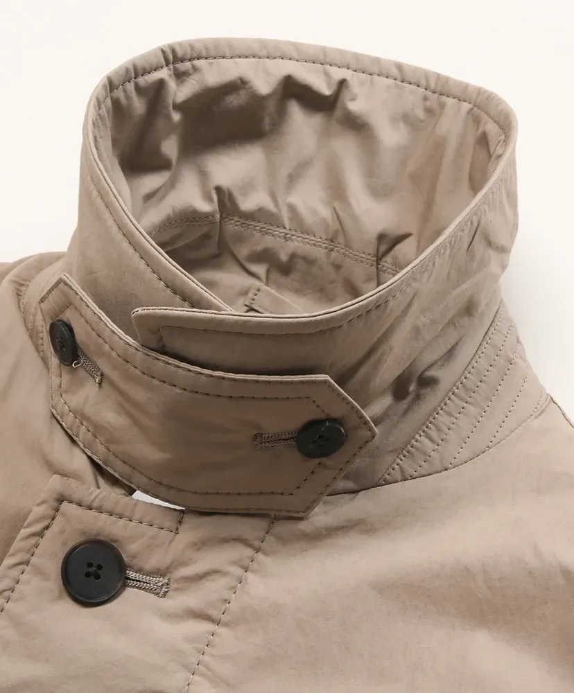 Mercerized Cotton | Silk Padded Balmacaan Coat