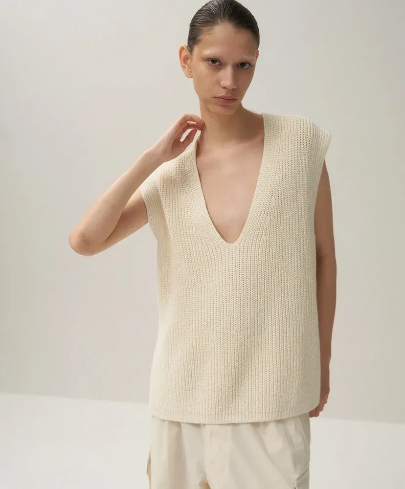 Silk Washi Liliyarn | V-Neck Vest