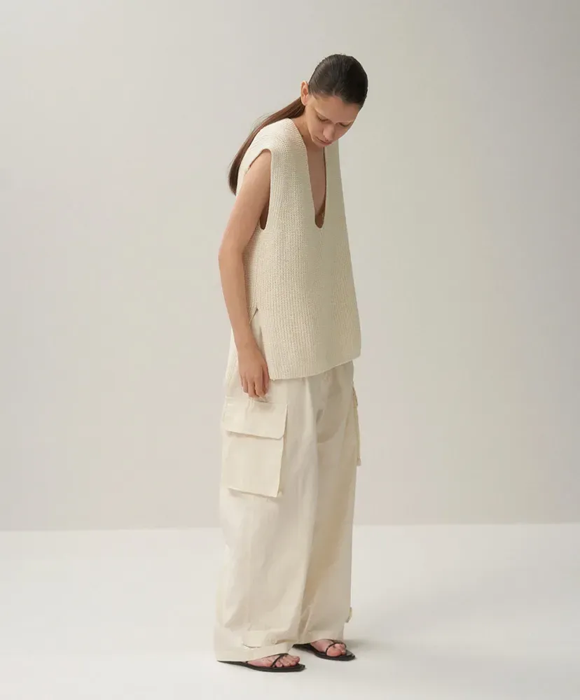 Silk Washi Liliyarn | V-Neck Vest