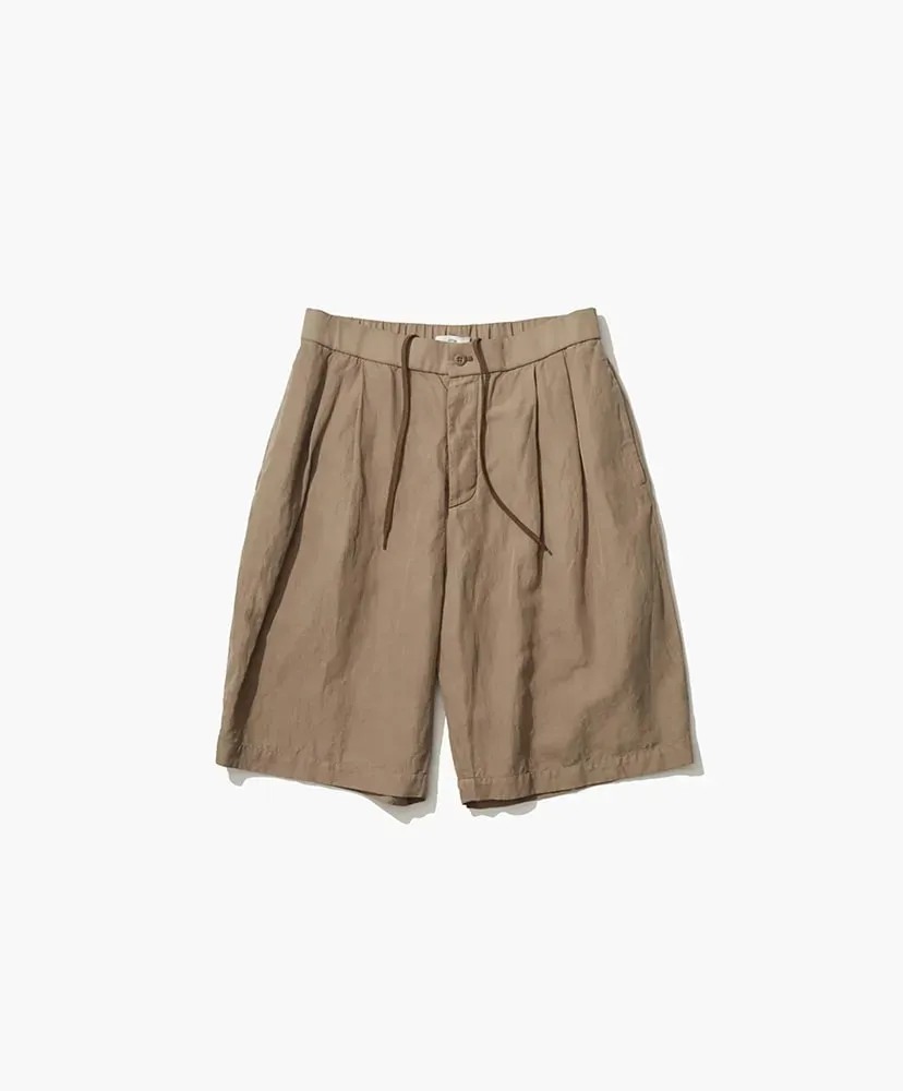 Cotton Linen Voile | Two Tucked Easy Shorts