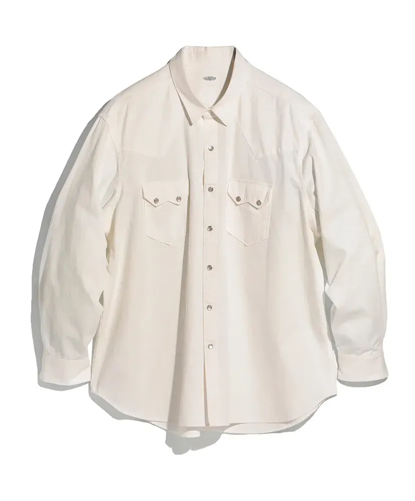 Cotton Herringbone Western Shirt