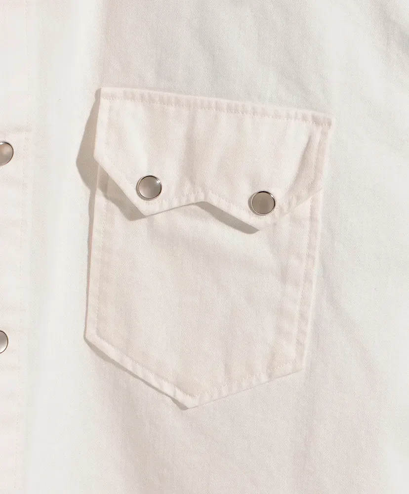 Cotton Herringbone Western Shirt