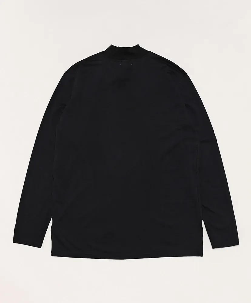 Cottony Long Sleeve Mock Neck