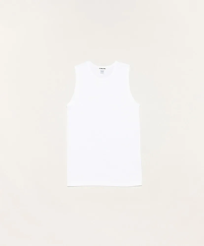Cottony No Sleeve Round Neck