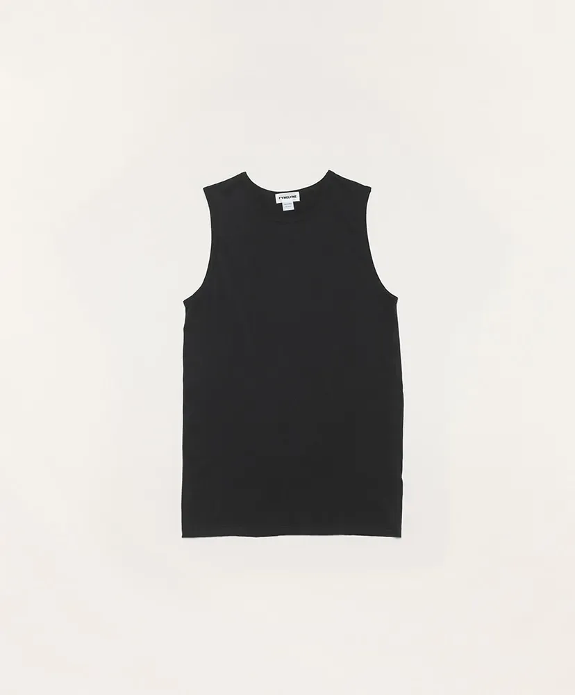 Cottony No Sleeve Round Neck