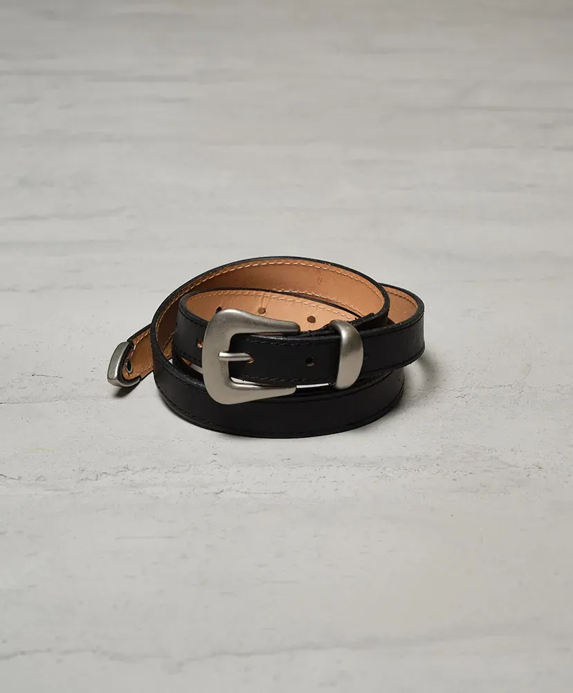 Narrow Western Belt - Cow Skin By Guidi