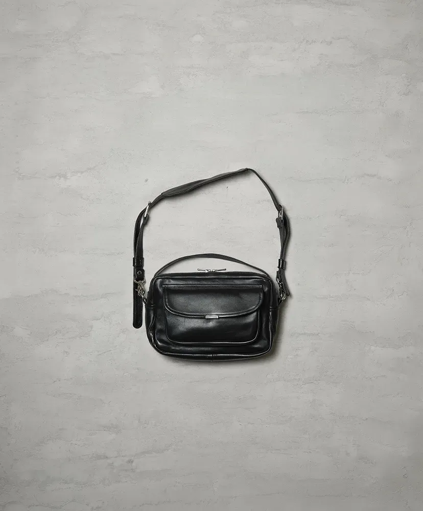 Square Shoulder Bag - Cow Skin