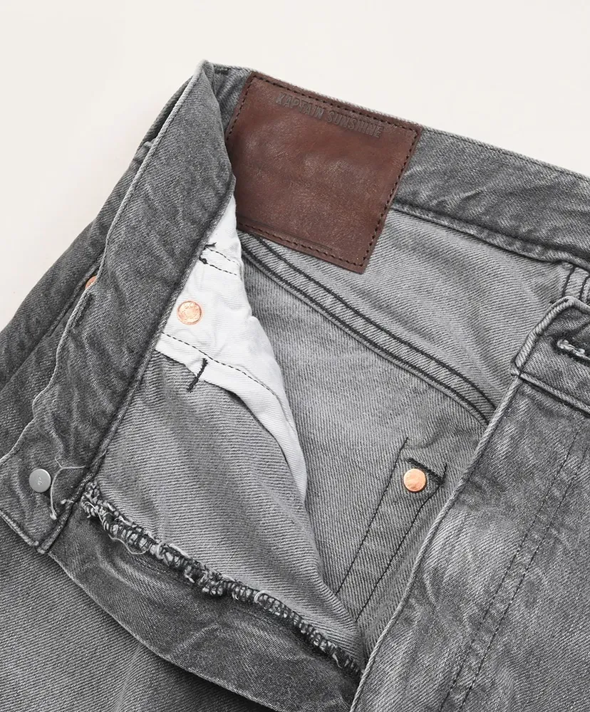 5P Zipper Front Denim Pants
