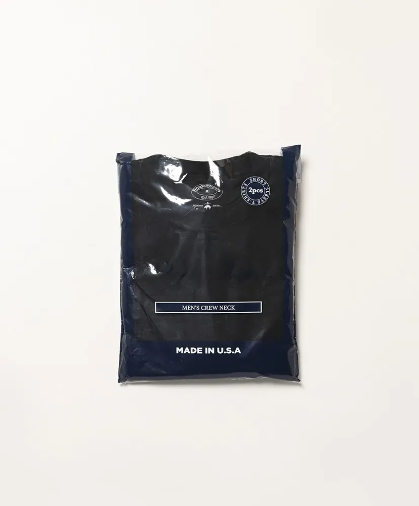 Cotton 2-Pack Crew Neck T Shirt Made In Usa