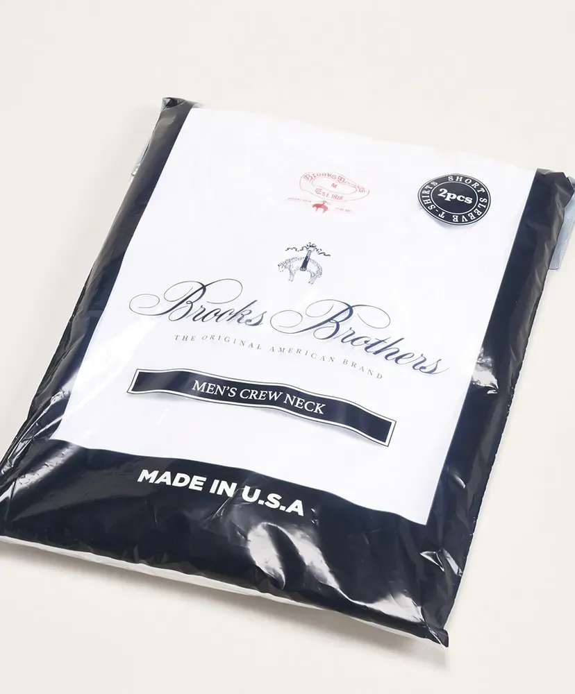 Cotton 2-Pack Crew Neck T Shirt Made In Usa