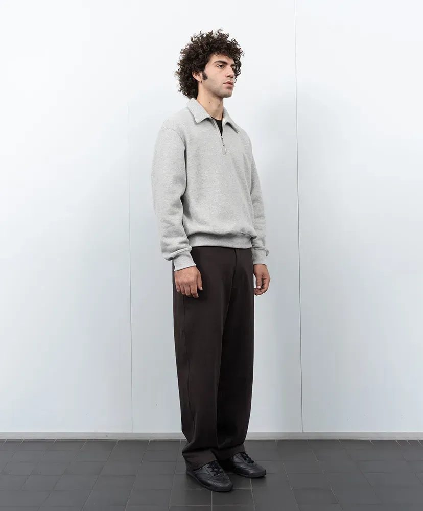Cotton Wool Quarter Zip Sweatshirt