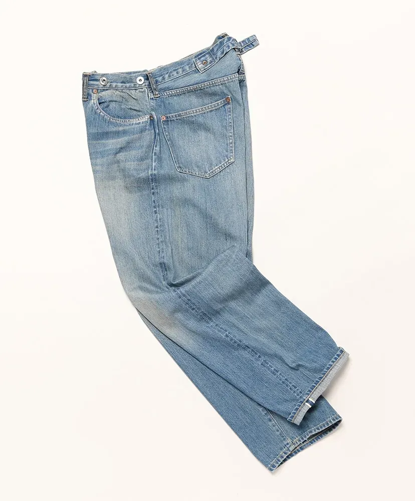 No.22 Washed Wide Denim Pants