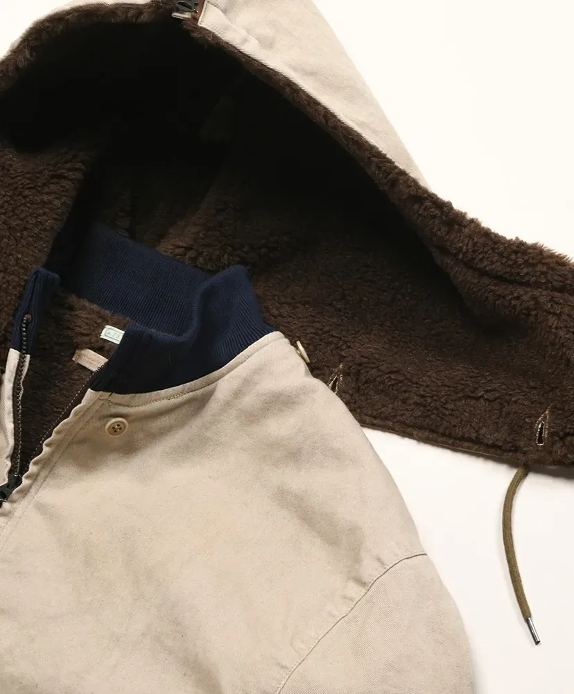 Vintage Ww2 Us Navy Deck Hooded Jacket