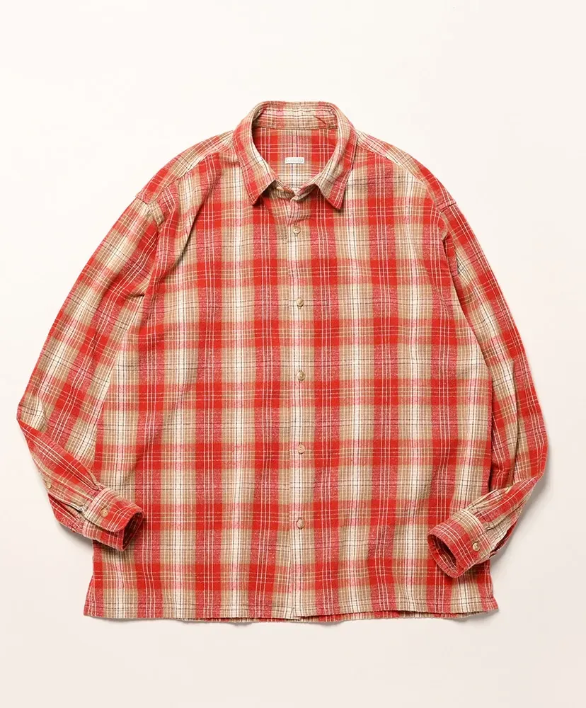 Vintage Cotton Silk Nep Twill Check Shirt