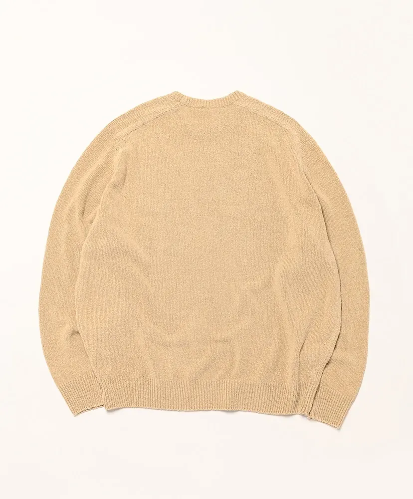 Washed Silk Nep Crew Neck Sweater