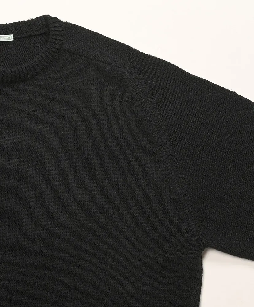 Washed Silk Nep Crew Neck Sweater