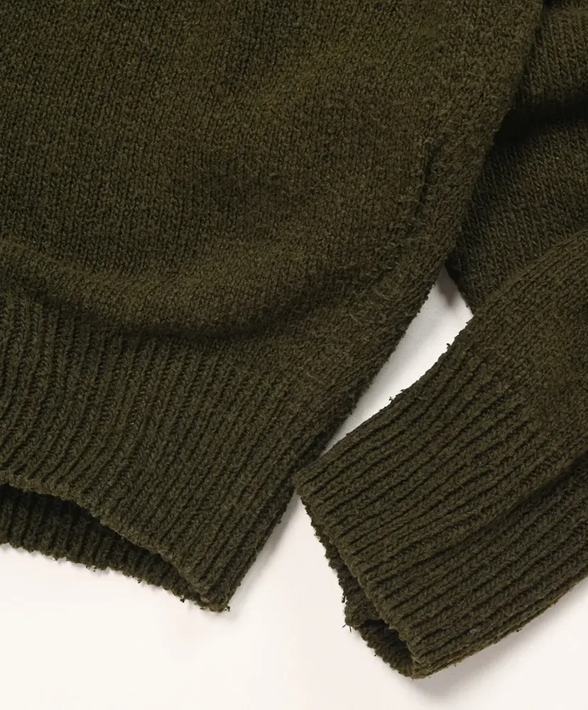 Washed Silk Nep Henry Neck Sweater