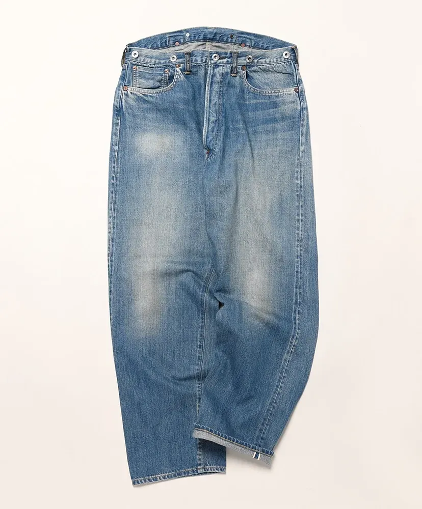 No.22 Washed Wide Denim Pants
