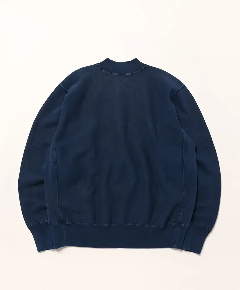 Vintage Half Zip Rib Collar Sweatshirt