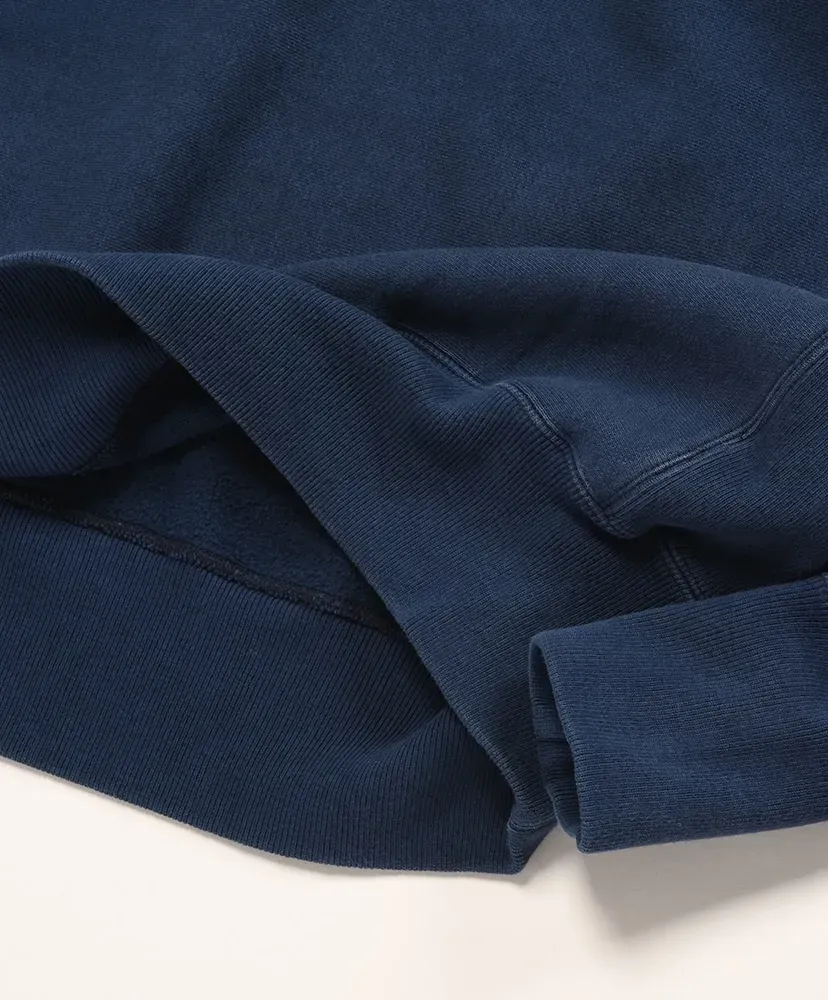 Vintage Half Zip Rib Collar Sweatshirt