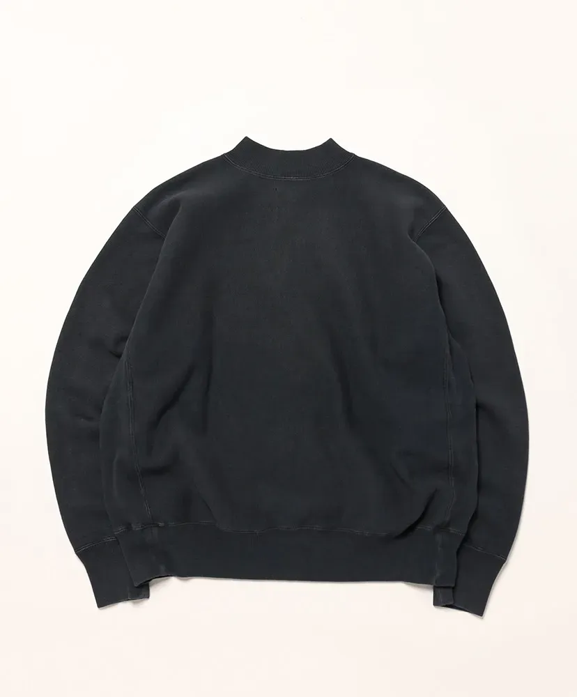 Vintage Half Zip Rib Collar Sweatshirt